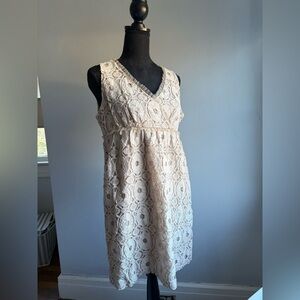 Ronni Nicole Cream Lace Dress - Size 12P